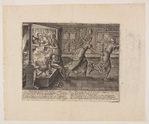 The Sleepless Night of the Litigant, from The Abuses of the Law by Hendrick Goltzius