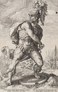 Titus Manlius Torquatus (Roman Heroes, Plate 5) by Hendrick Goltzius