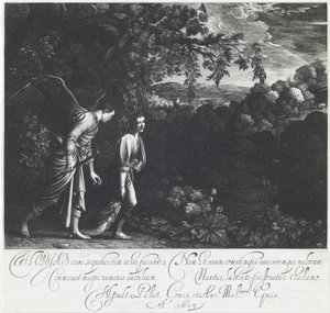 Tobias with the Angel by Hendrick Goudt