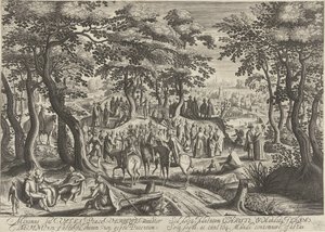John the Baptist Preaching to the Crowd by Hendrick Hondius (I)