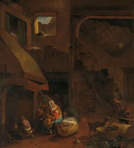 Interior of a Peasant Hut by Hendrick Mommers