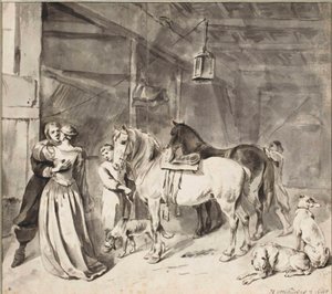 A Cavalier Bidding Farewell to a Lady