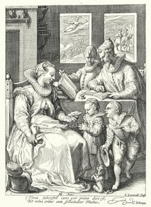 Morning (engraving) by Hendrik (after) Goltzius