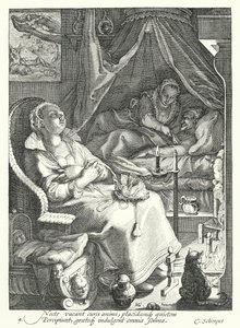 Night (engraving) by Hendrik (after) Goltzius