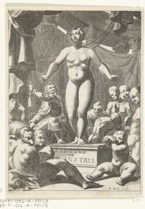 Naked Woman with Five Breasts (Title Page for Fortunius Licetus, De Monstris, Amsterdam 1665) by Hendrik Bary
