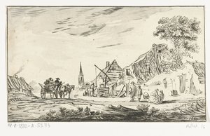Village Scene by Hendrik Busserus