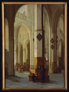 Interior of the Church of St. Bavon by Hendrik Cornelisz. van Vliet