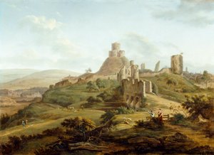 View of Launceston Castle from the South by Hendrik Frans de Cort
