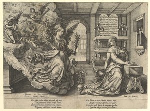 Annunciation by Hendrik Goltzius