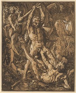 Hercules Killing Cacus by Hendrik Goltzius