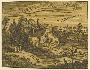 Landscape with Cottage by Hendrik Goltzius