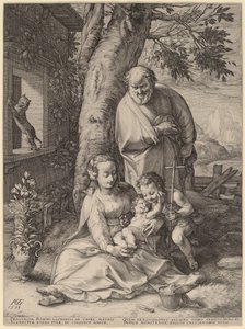 The Holy Family with the Infant John the Baptist by Hendrik Goltzius