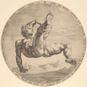 Icarus by Hendrik Goltzius, after Cornelis Cornelisz van Haarlem