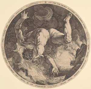 Ixion by Hendrik Goltzius, after Cornelis Cornelisz van Haarlem