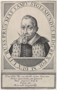 Portrait of Sigismund III Vasa, King of Poland 1566-1632, 1608 by Hendrik Hondius the Elder