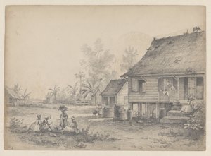 Simple House with Figures by Hendrik Huygens