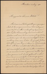 Letter to August Allebé by Hendrik Jacobus Scholten