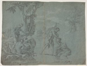 The Baptism of Christ. Antique Study after a Representation by Simone Cantarini