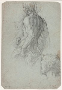 Draped Male Model and a Bearded Man