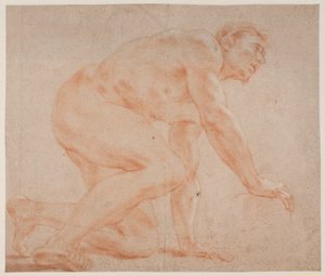 Half-Kneeling Male Model by Hendrik Krock