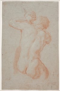 Triton Blowing a Conch Shell Seen from Behind
