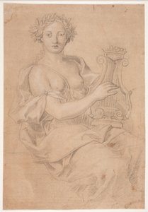 Lyre-Playing Muse (Erato?) by Hendrik Krock