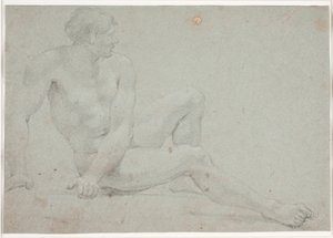 Male Model Study, Sitting by Hendrik Krock