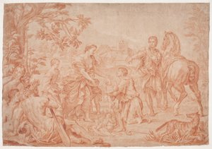 Romulus and Remus. (Livy I, 4). Study after Carlo Maratti