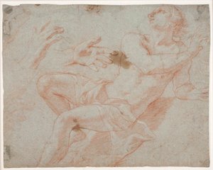 Study of a Reclining Male Model and Hands