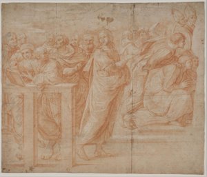 Study after Raphael: "Disputa" (left half of the painting)