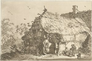 Farm with a Family in the Yard (series title: Twelve Designs Calculated for the Use of Those Who Are Learning to Draw Landscape)