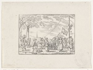 Children Playing Outside with Various Toys by Hendrik Numan