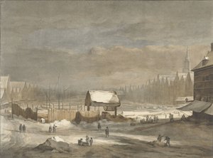 The Damrak in Winter