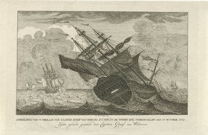 The Sinking of the Ship the Unie, 1782 by Hendrik R. van Rossen