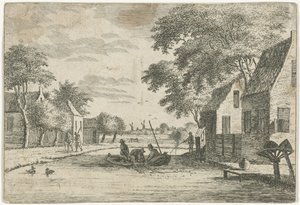 Village Scene with Fishermen