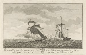 Battle Against a Strong Cutter, 1782 by Hendrik Roosing