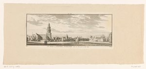 View of IJsselstein, 1774, The City and the Castle of IJsselstein, Seen Outside the IJssel Gate. 1744 (title on object) by Hendrik Spilman