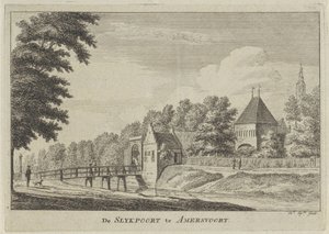 View of the Slijkpoort in Amersfoort by Hendrik Spilman
