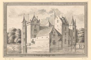View of Assumburg Castle near Heemskerk, 1640 by Hendrik Tavenier (possibly)