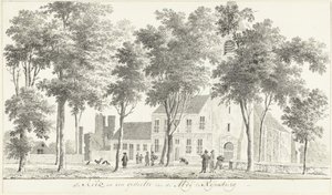 Church and Part of the Ruins of the Abbey in Rijnsburg by Hendrik Tavenier