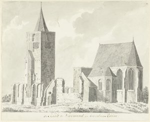 Church in Warmond and Its Ruins by Hendrik Tavenier