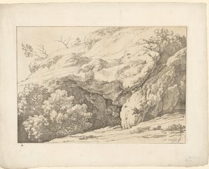 Rocks with Shrubs by Hendrik Voogd