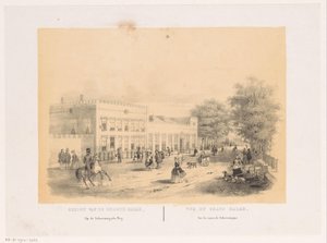 View of the Great Royal Bazaar in The Hague by Hendrik Wilhelmus Last