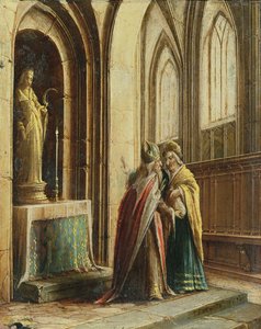 Two Figures in a Church by Hendrik the Younger Steenwyck