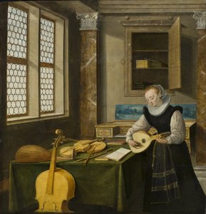 Lady Playing the Lute