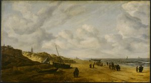 View of Scheveningen Sands by Hendrik van Anthonissen