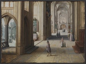 Interior of a Gothic Church Looking East