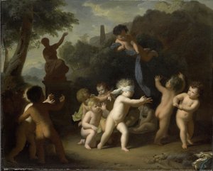 Putti Playing by Hendrik van Limborch