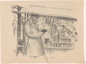 Book Stall at a Market by Henk Henriët
