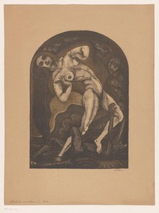 Naked Woman Standing on a Lying Man (Illustration for Nana by Zola)
